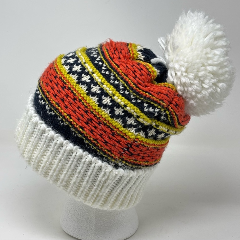 Free People Knit Pom Pom Winter Toboggan Beanie Hat - Picture 5 of 10